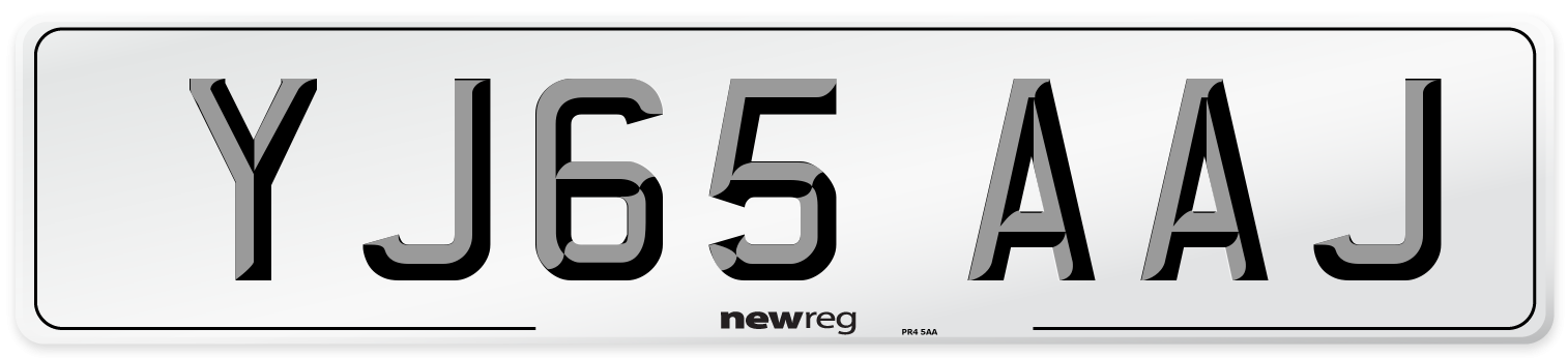 YJ65 AAJ Number Plate from New Reg